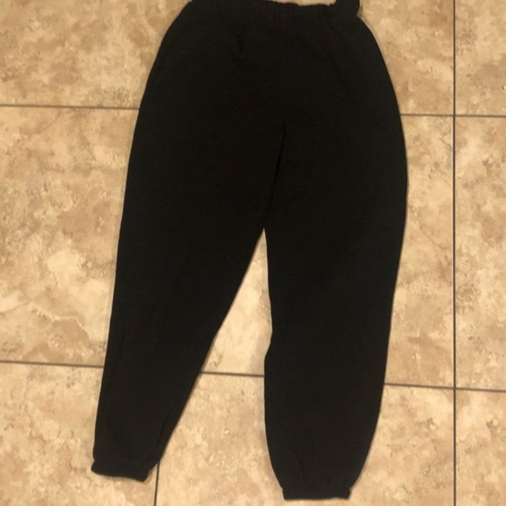 Black Fuzzy Comfy Sweatpants